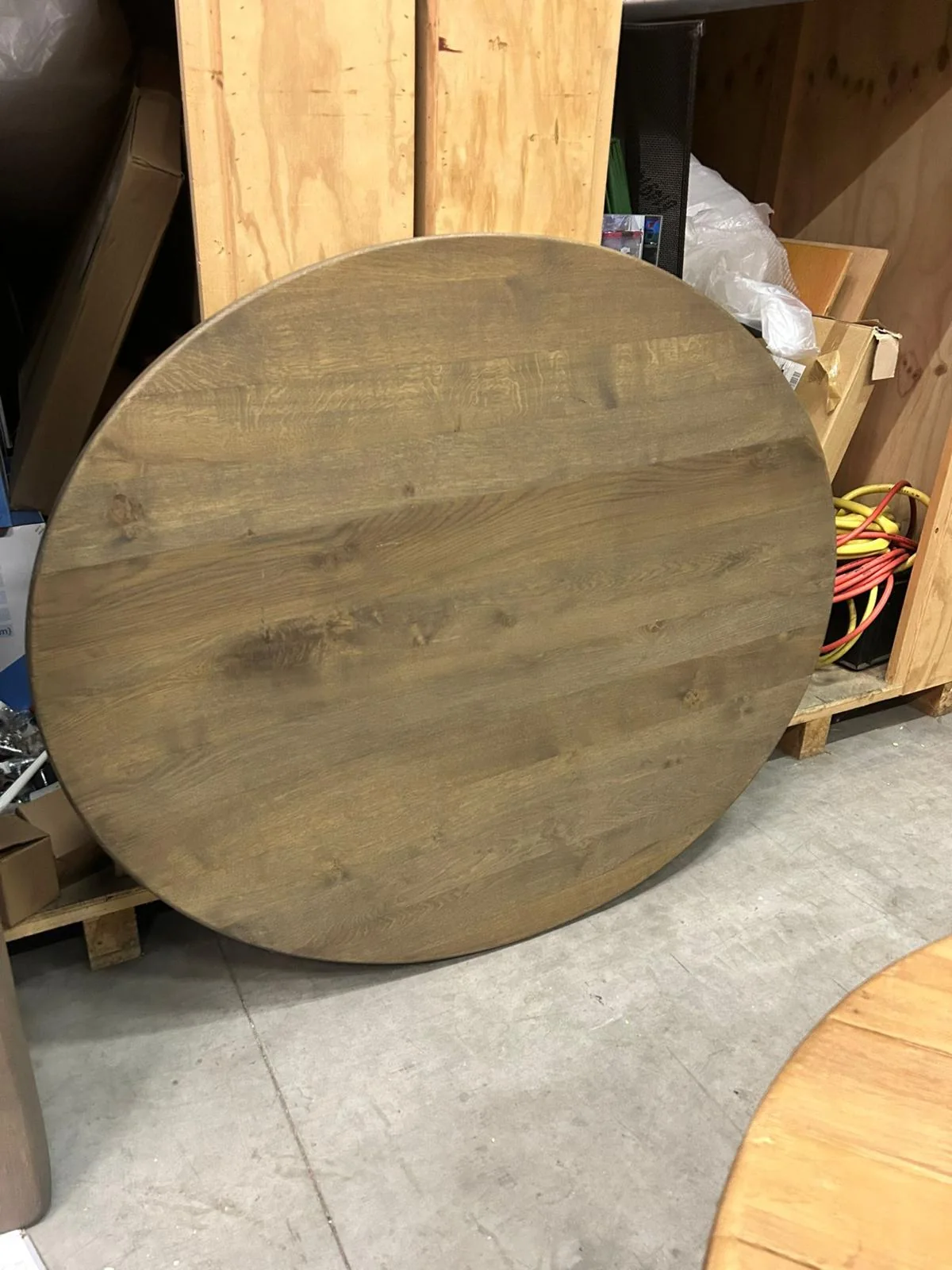 Rond houten tafelblad naturel
